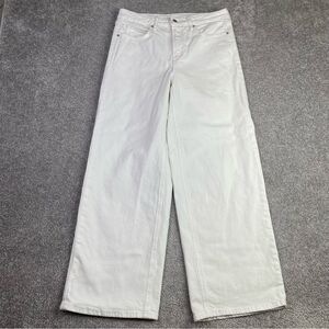 Old Navy Jeans Women’s 8 Petite Classic White Wide Leg Ultra High Rise Summer